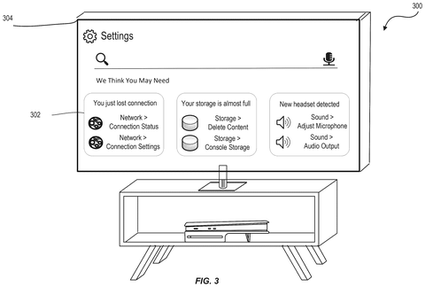 Proactive suggestions for console settings, drawing sheet 3 from US 2026/0306946 A1