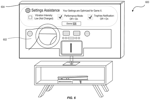 In game settings assistance overlay, drawing sheet 6 from US 2026/0306946 A1