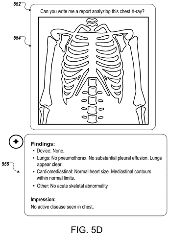 Chest scan medical report example, drawing sheet 8 from US 2026/0307248 A1