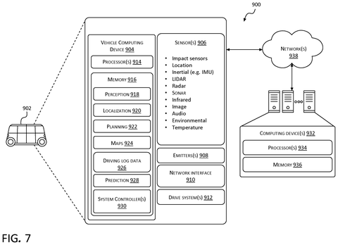 Autonomous vehicle computing setup, drawing sheet 7 from US 2026/0307483 A1