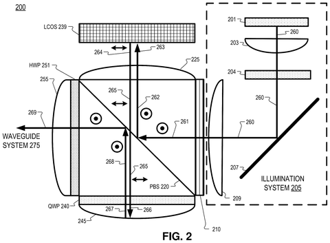 Internal projector optics and mirrors, drawing sheet 2 from US 2026/0309985 A1