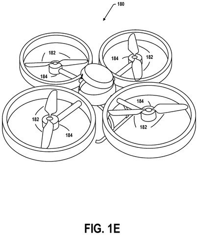 Four propeller delivery drone, drawing sheet 4 from US 2026/0310203 A1