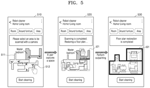 Phone app for scanning rooms, drawing sheet 5 from US 2026/0310206 A1