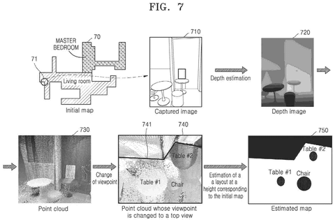 Creating a room layout from photos, drawing sheet 7 from US 2026/0310206 A1