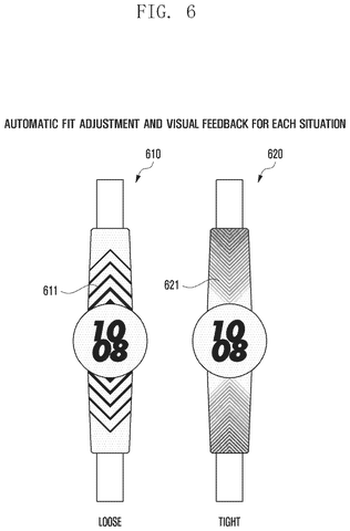 Screen patterns indicating watch fit, drawing sheet 8 from US 2026/0310256 A1