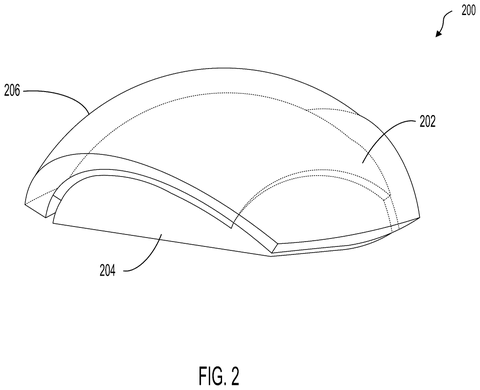 Curved touch sensor piece, drawing sheet 2 from US 2026/0310299 A1
