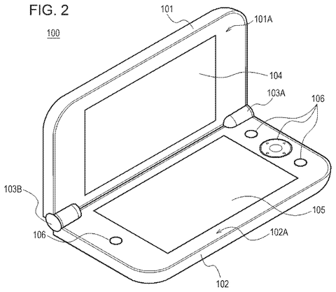 Dual screen folding handheld device, drawing sheet 2 from US 2026/0310347 A1