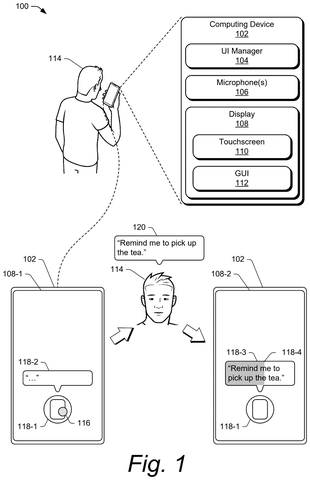 Speaking commands to a smartphone, drawing sheet 1 from US 2026/0310403 A1