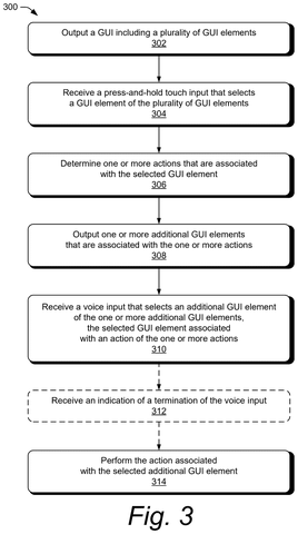 Steps for touch and voice commands, drawing sheet 3 from US 2026/0310403 A1