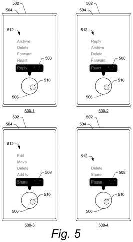 Menu options for app icons, drawing sheet 5 from US 2026/0310403 A1