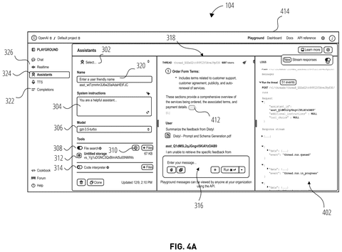 Chatbot setup and live test, drawing sheet 4 from US 2026/0310989 A1