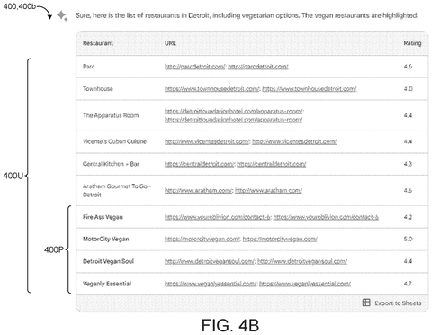 Table of customized recommendations, drawing sheet 5 from US 2026/0311689 A1