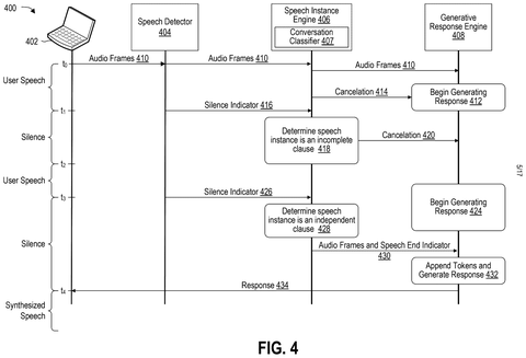 Handling pauses in user speech, drawing sheet 5 from US 2026/0311720 A1