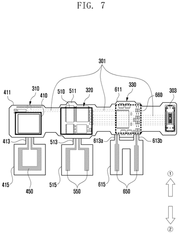 Unfolded circuit strip layout, drawing sheet 8 from US 2026/0312274 A1