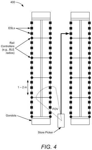 Store aisle product tracking layout, drawing sheet 6 from US 2026/0312437 A1