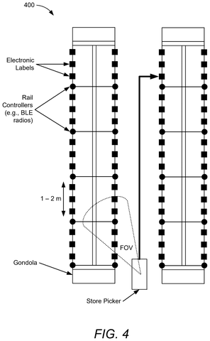 Store aisle price tag layout, drawing sheet 6 from US 2026/0312943 A1