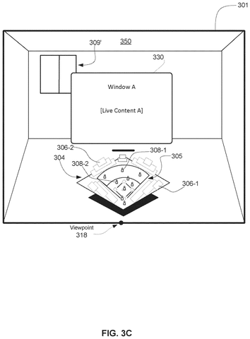 Miniature 3D stadium under screen, drawing sheet 5 from US 2026/0313190 A1