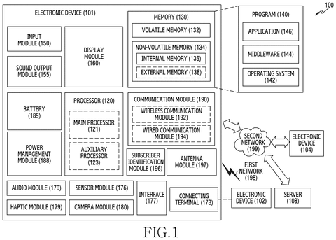 Smartphone internal components and software, drawing sheet 1 from US 2026/0313245 A1