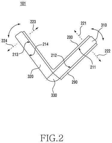 Partially opened foldable phone, drawing sheet 2 from US 2026/0313245 A1