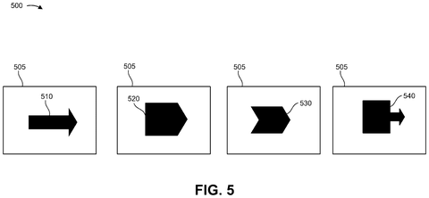 Directional arrows for shelf screens, drawing sheet 5 from US 2026/0313316 A1