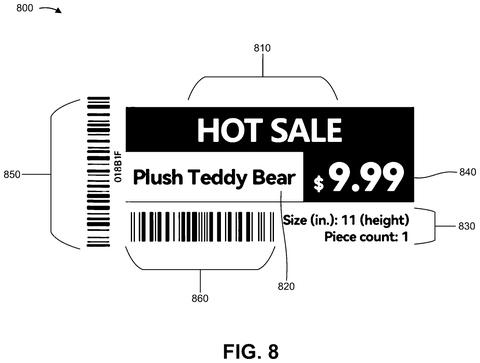 Digital store shelf price tag, drawing sheet 8 from US 2026/0313316 A1